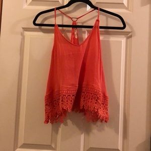 Crop crochet tank